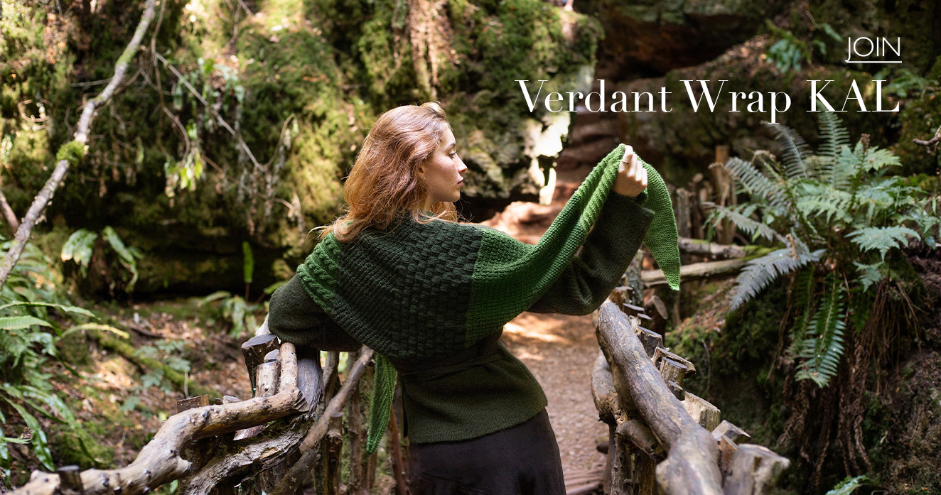 KAL Verdant Wrap knit pattern knitalong kal TOFT beneath the trees